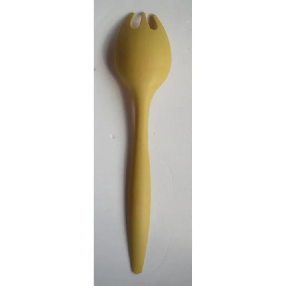 Vintage Tupperware Harvest Gold Salad Serving Utensil Spoon Fork‎
